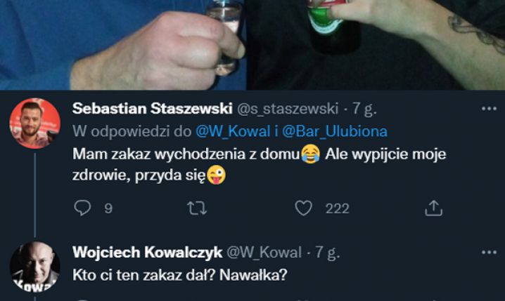 ''WYMIANA UPRZEJMOŚCI'' Wojciecha Kowalczyka z Sebastianem Staszewskim! :D